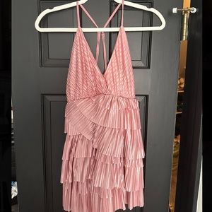 Shiny Pink My-Kim mini dress